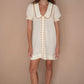 Gabby Collared Mini Dress - Cream