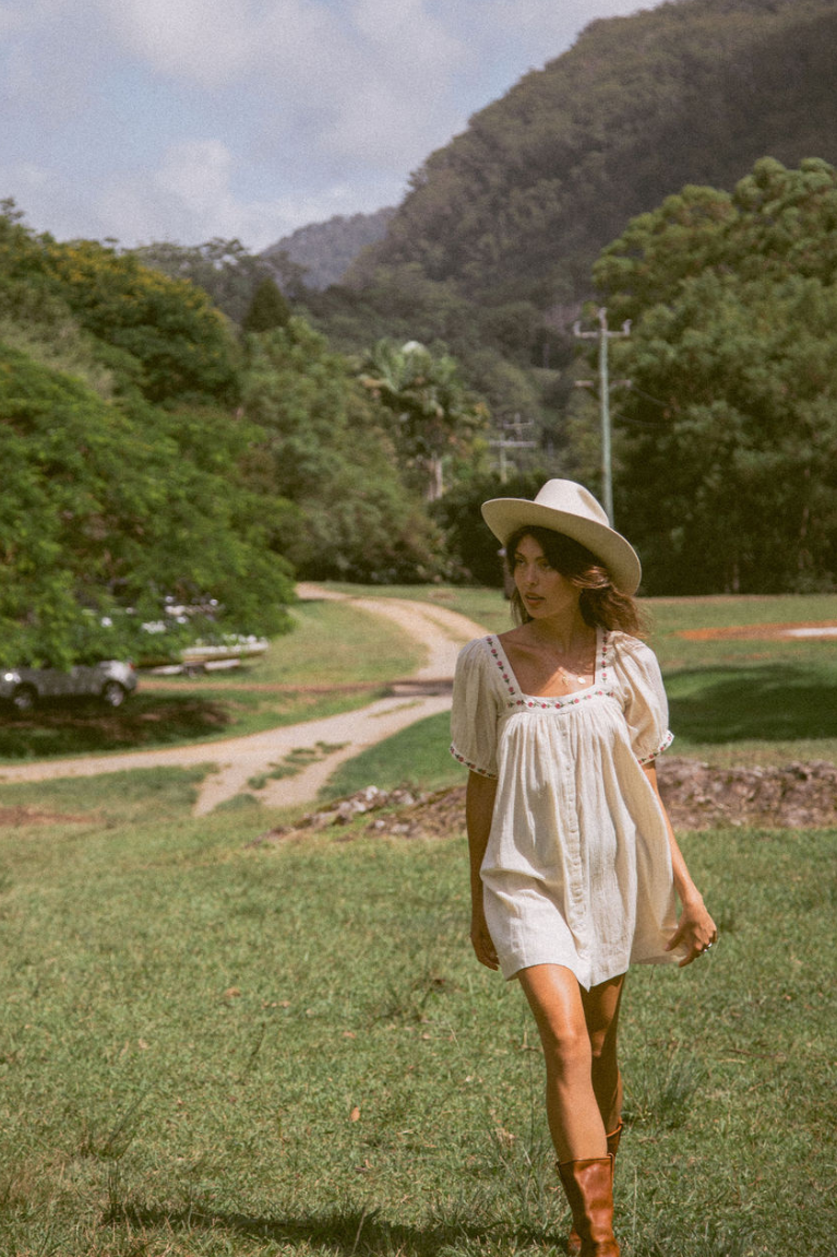 Gabby Mini Dress - Macadamia