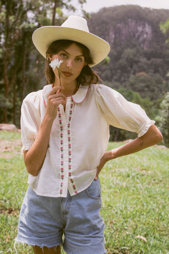 Gabby Blouse - Macadamia