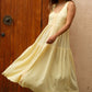 Gabby Midi Dress - Lemon