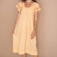 Betty Embroidered Midi Dress - Apricot