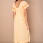 Betty Embroidered Midi Dress - Apricot