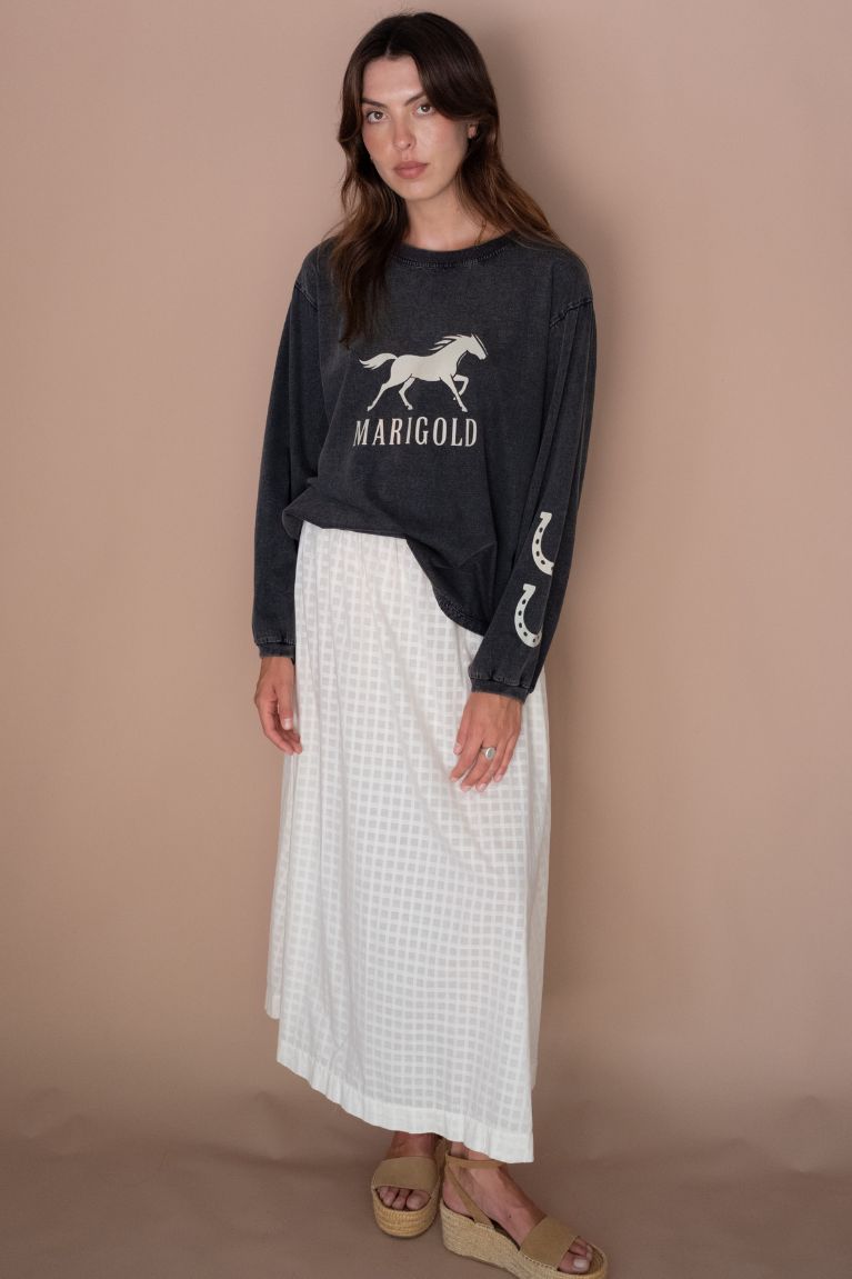 Mustang Tee - Washed black