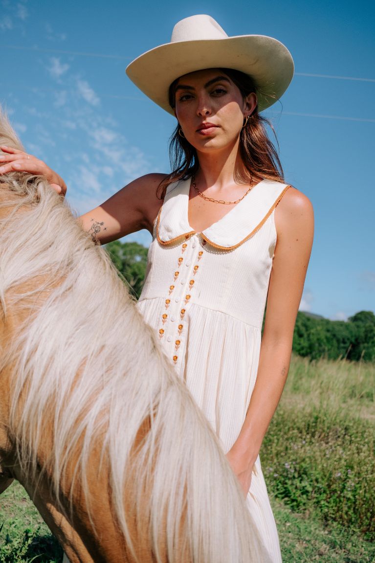 Gabby Midi Dress - Cream