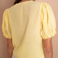 Gabby Tie Blouse - Lemon