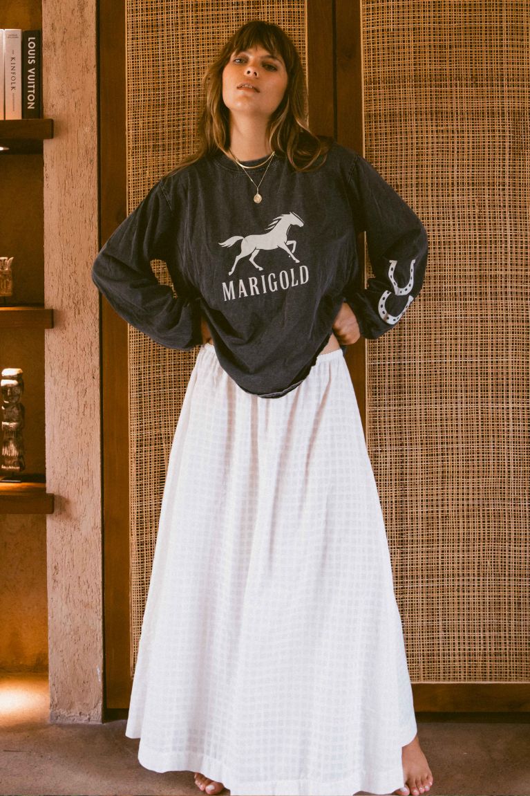 Mustang Tee - Washed black