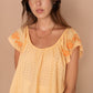 Betty Embroidered Top - Apricot