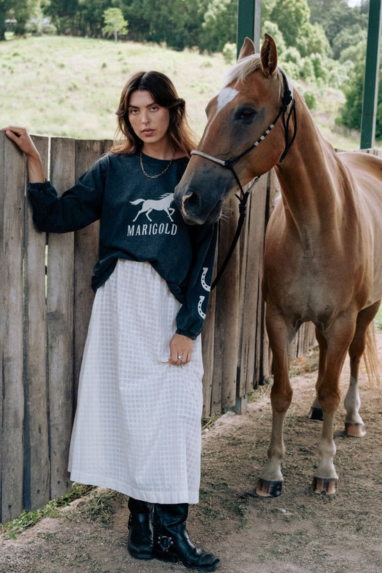 Mustang Tee - Washed black