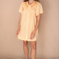 Betty Embroidered Smock Dress - Apricot