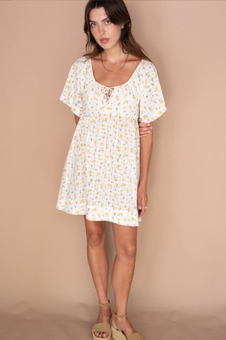 Faye Mini Dress - Carnation