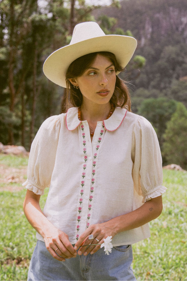 Gabby Blouse - Macadamia