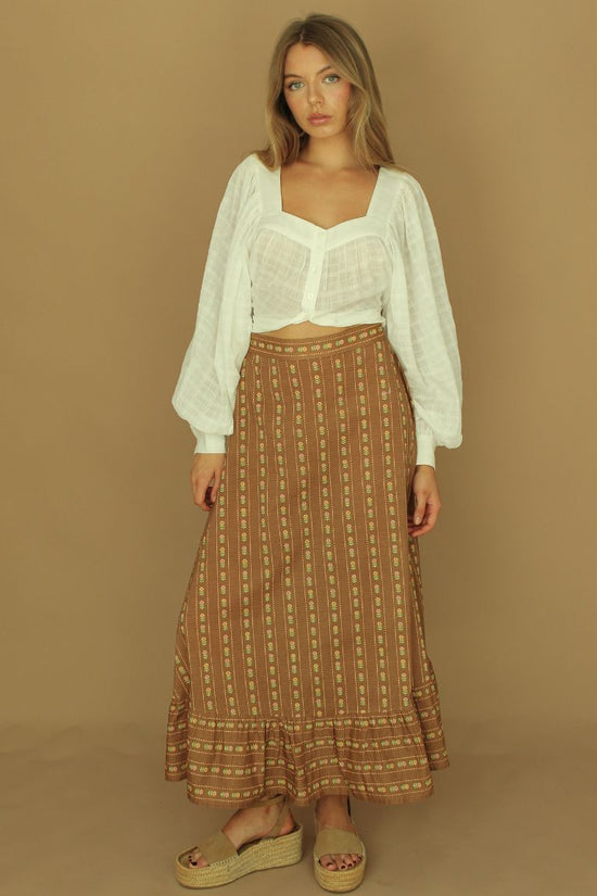 Delilah Maxi Skirt - Walnut