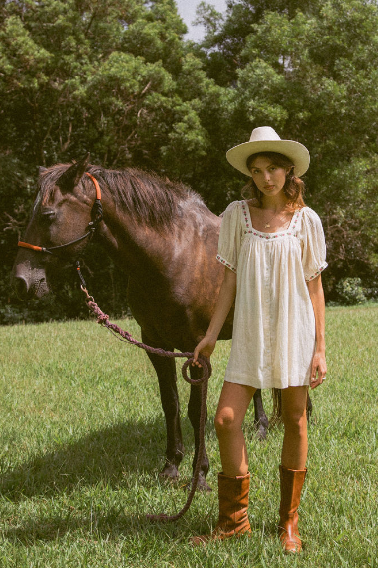 Gabby Mini Dress - Macadamia