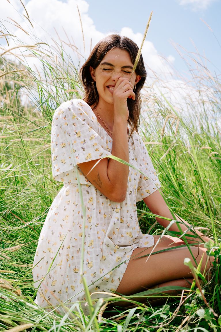 Faye Mini Dress - Carnation