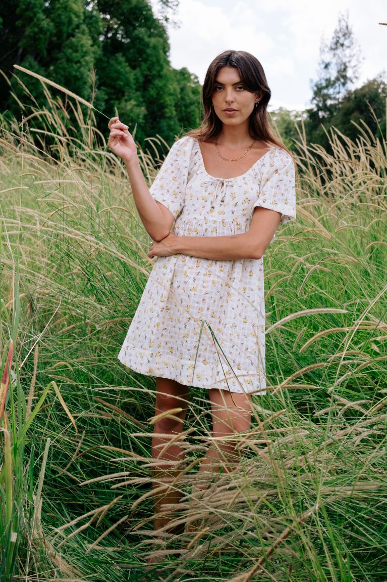 Faye Mini Dress - Carnation