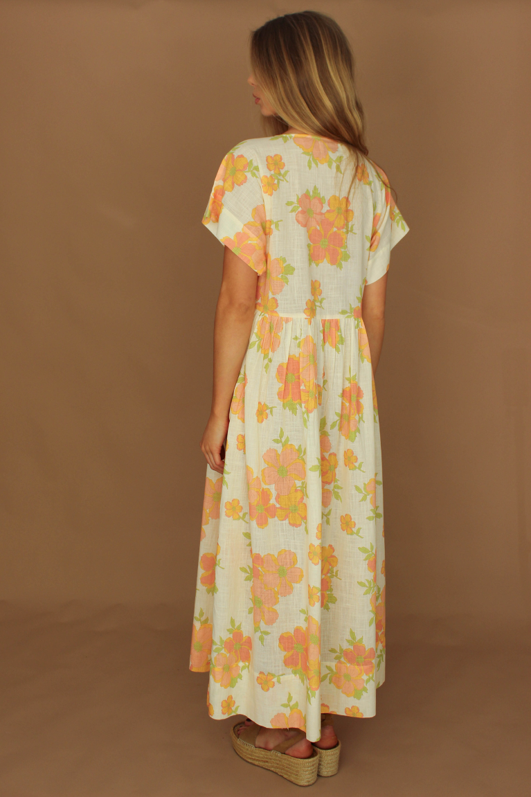 Juliette Dolman Sleeve Maxi Dress - Bloom