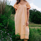 Betty Embroidered Midi Dress - Apricot