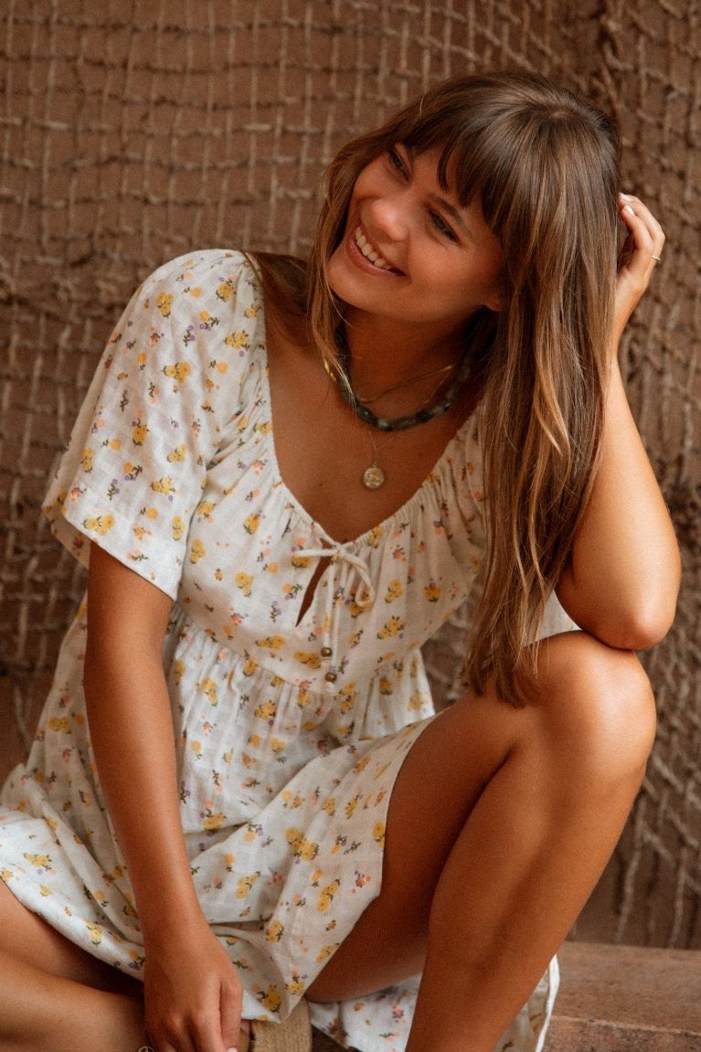 Faye Mini Dress - Carnation