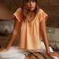 Betty Embroidered Top - Apricot