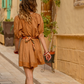 Camille Smock Dress - Pecan
