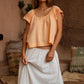 Betty Embroidered Top - Apricot