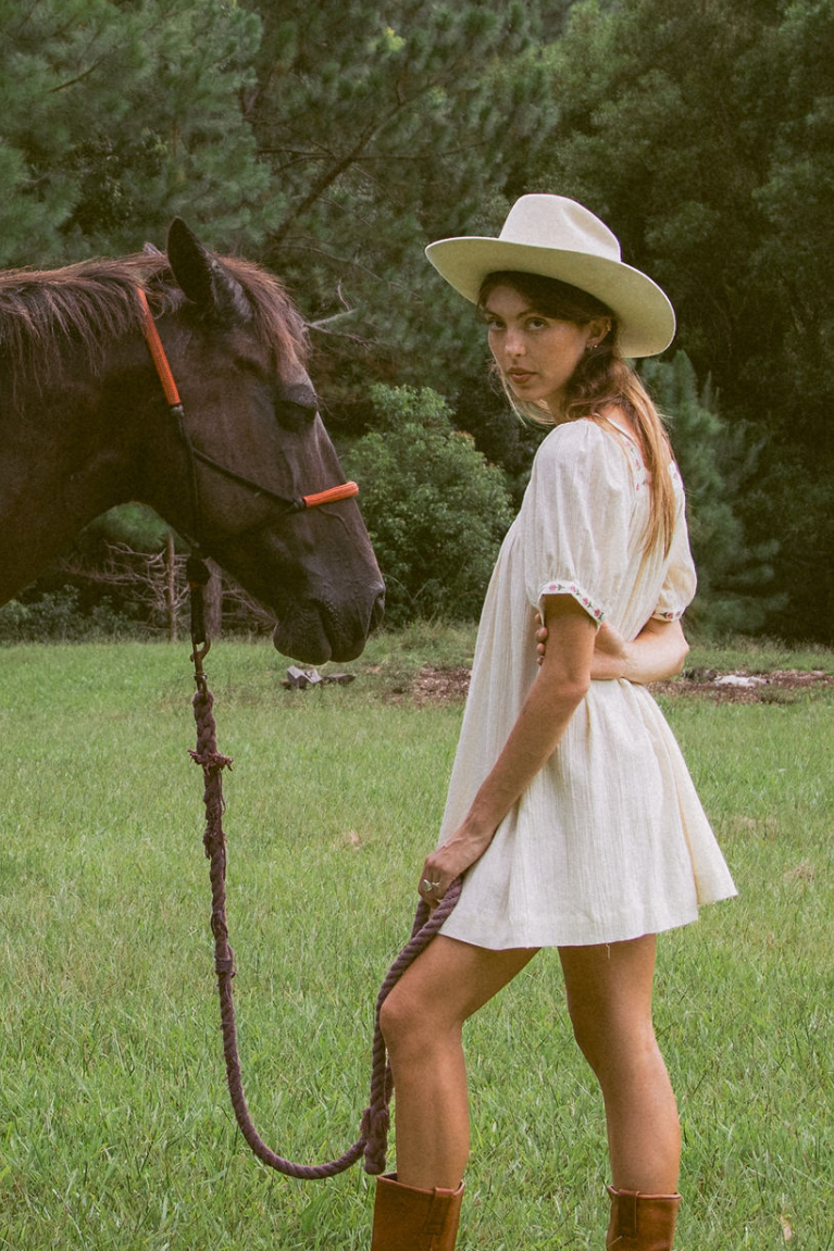 Gabby Mini Dress - Macadamia