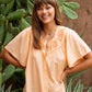 Betty Embroidered Smock Dress - Apricot