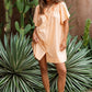 Betty Embroidered Smock Dress - Apricot