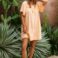 Betty Embroidered Smock Dress - Apricot