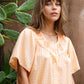 Betty Embroidered Smock Dress - Apricot