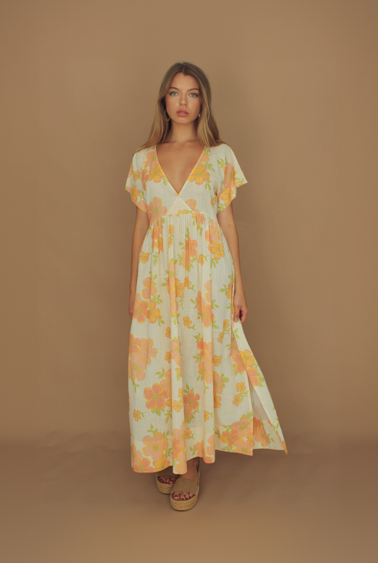 Juliette Dolman Sleeve Maxi Dress - Bloom