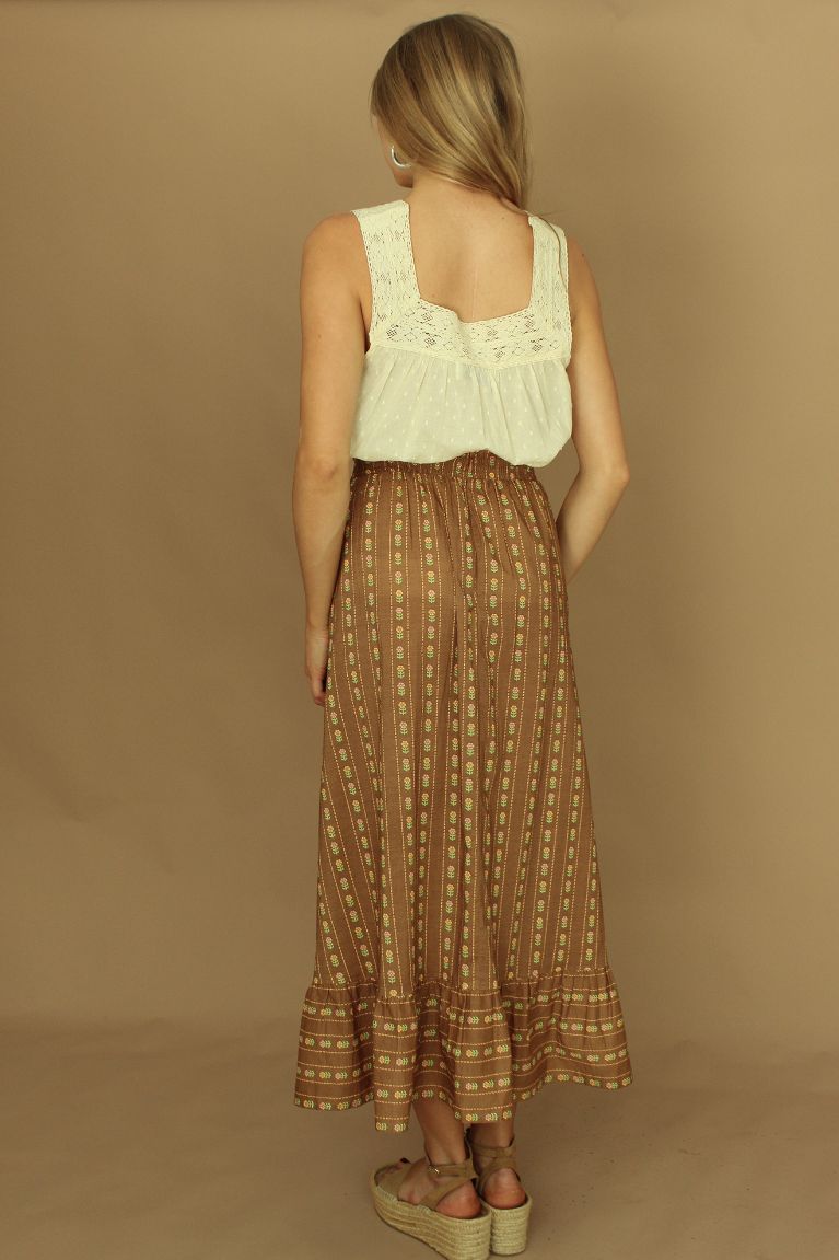 Delilah Maxi Skirt - Walnut