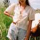 Gabby Tie Blouse - Cream