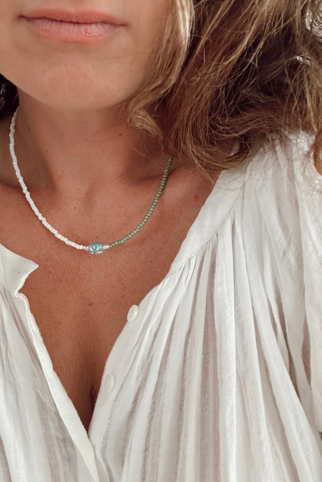 Daisy Bead Marigold Necklace - Fern & Sugar