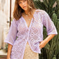 Maggie Crochet Shirt - Lavender