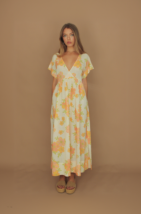 Juliette Dolman Sleeve Maxi Dress - Bloom