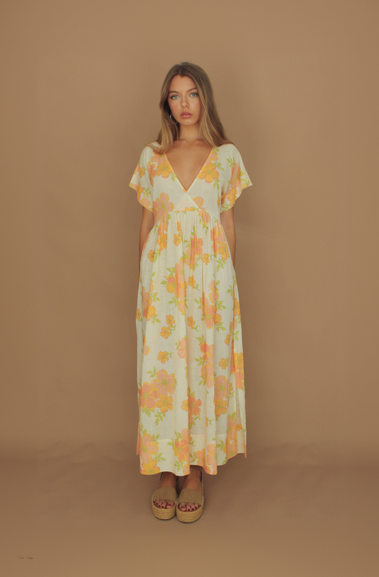 Juliette Dolman Sleeve Maxi Dress - Bloom