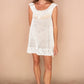 Maggie Crochet Mini Dress - Vanilla