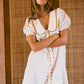 Gabby Collared Mini Dress - Cream