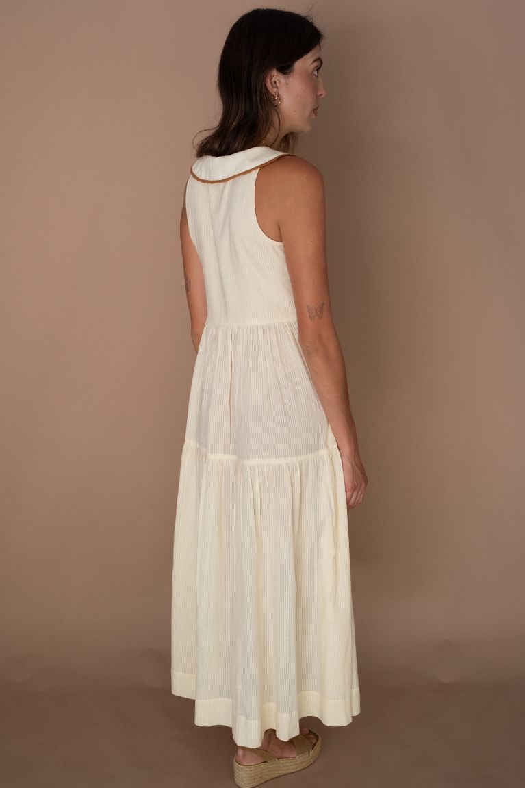 Gabby Midi Dress - Cream Marigold Mustang Gabby Midi Dress - Cream Marigold Mustang