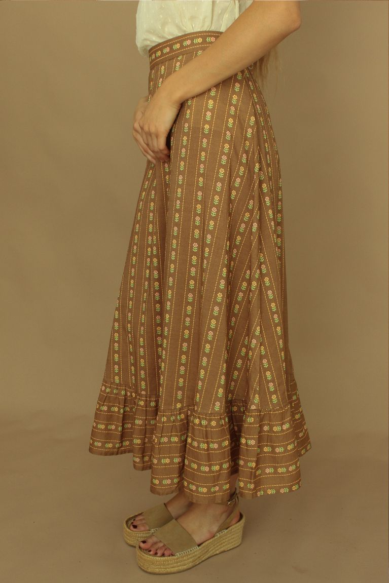 Delilah Maxi Skirt - Walnut