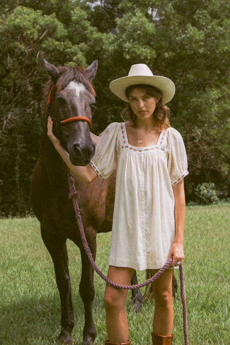 Gabby Mini Dress - Macadamia