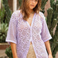 Maggie Crochet Shirt - Lavender