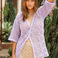 Maggie Crochet Shirt - Lavender
