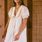 Gabby Collared Mini Dress - Cream