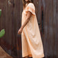 Betty Embroidered Midi Dress - Apricot