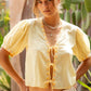 Gabby Tie Blouse - Lemon