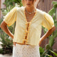 Gabby Tie Blouse - Lemon