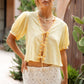 Gabby Tie Blouse - Lemon