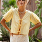Gabby Tie Blouse - Lemon